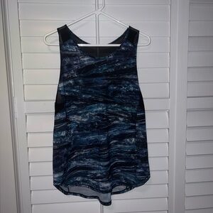 Lululemon Sculpt Tank II Shorelines Multi Blue Black Relaxed fit Hip Length